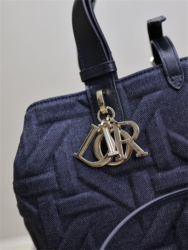 DIOR TOUJOURS BAG MEDIUM Graphic Cannage Denim Blue High