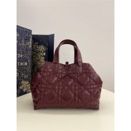 DIOR TOUJOURS BAG MEDIUM Macrocannage Calfskin Burgundy High