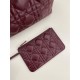 DIOR TOUJOURS BAG MEDIUM Macrocannage Calfskin Burgundy High