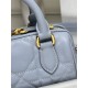 Dior Groove 16 Mini Bag Macrocannage Calfskin Blue High