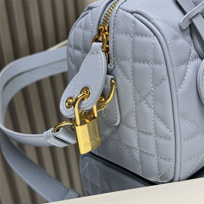 Dior Groove 20 Bag Macrocannage Calfskin Blue High