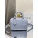 Dior Groove 25 Bag Macrocannage Calfskin Blue High