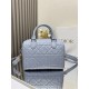 Dior Groove 25 Bag Macrocannage Calfskin Blue High