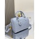 Dior Groove 25 Bag Macrocannage Calfskin Blue High