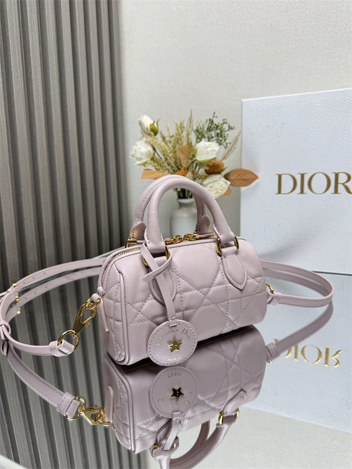 Dior Groove 16 Mini Bag Macrocannage Calfskin Pink High