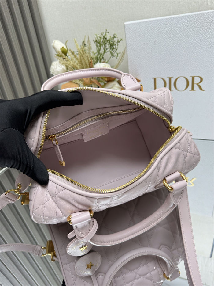 Dior Groove 25 Bag Macrocannage Calfskin Pink High