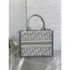 SMALL Dior BOOK TOTE Dior Oblique Jacquard Grey With Strap High