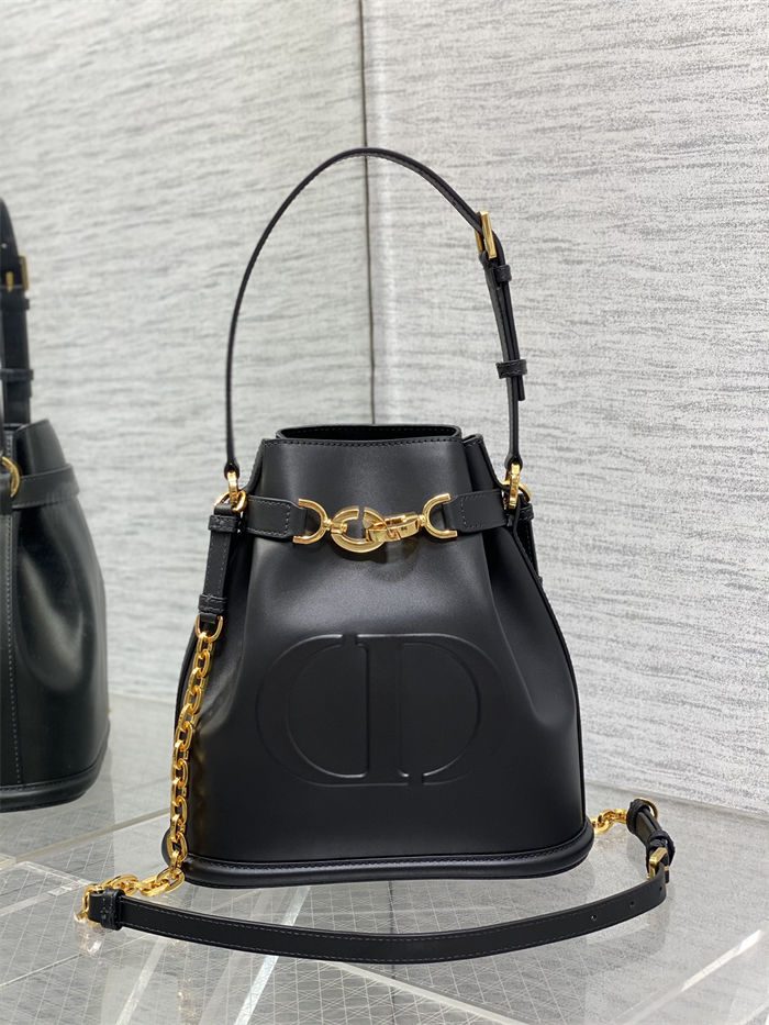 C'est Dior Bag Medium CD-Embossed Calfskin Black High