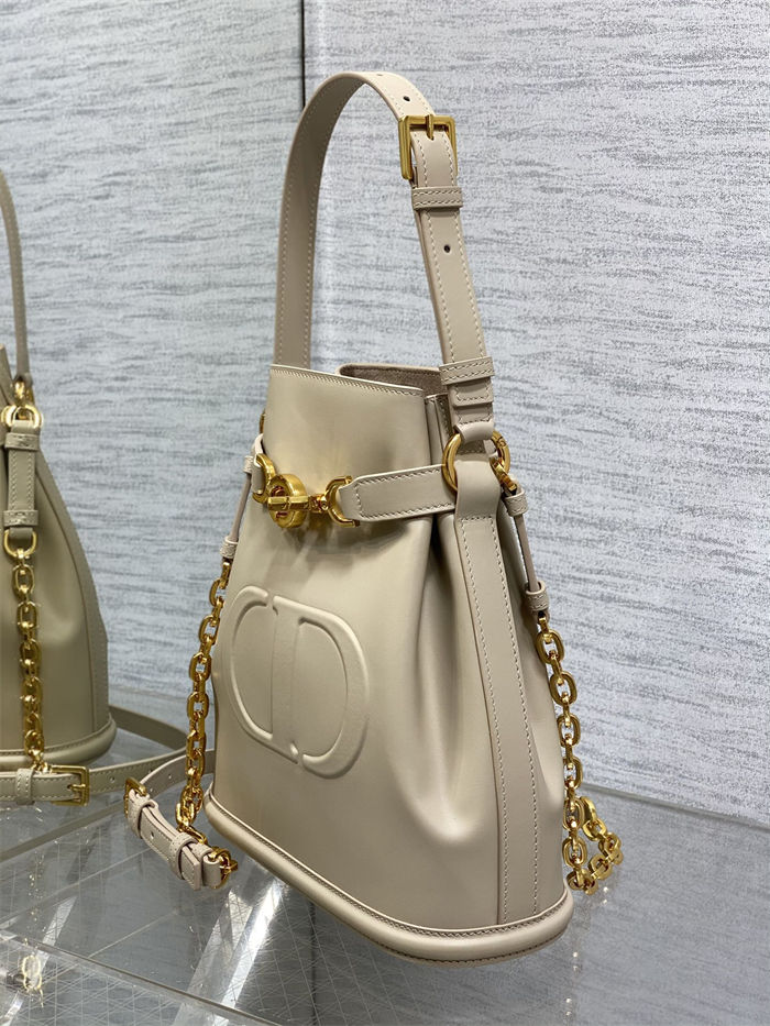 C'est Dior Bag Medium CD-Embossed Calfskin Beige High