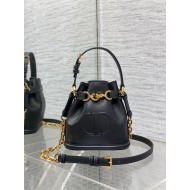 C'est Dior Bag Small CD-Embossed Calfskin Black High