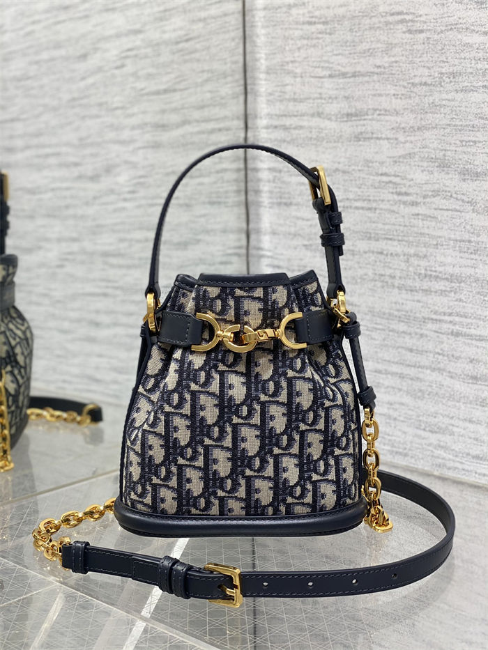 C'est Dior Bag Small Dior Oblique Jacquard Blue High