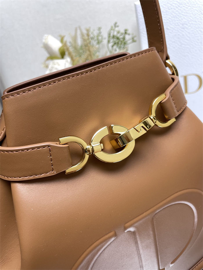 C'est Dior Bag Medium CD-Embossed Calfskin Golden Saddle High