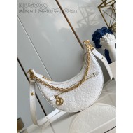 Louis Vuitton LOOP Handbag Ostrich leather N85900 White High