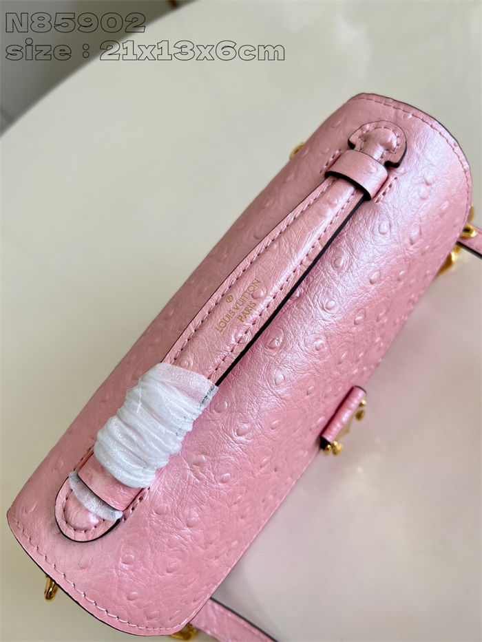 Louis Vuitton POCHETTE MÉTIS EAST WEST Ostrich leather N85902 Pink High