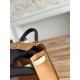 Hermes Kelly Mini II Bag Epsom Leather WAX-Bicolor Biscuit/Craie/Black High