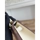 Hermes Kelly Mini II Bag Epsom Leather WAX-Bicolor Rose Sheherazade/Craie High