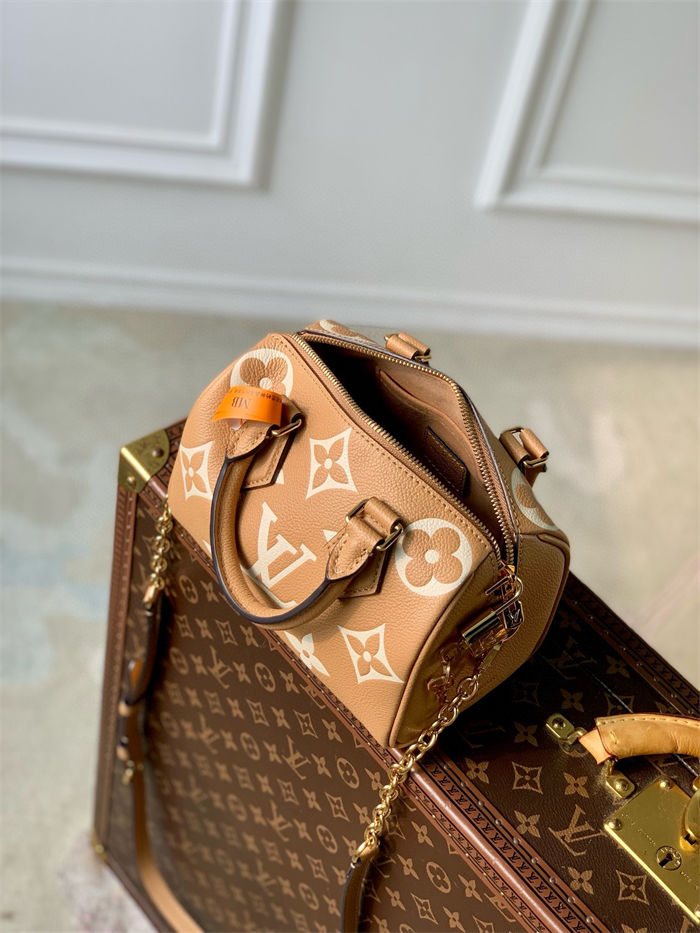 Louis Vuitton SPEEDY BANDOULIÈRE 20 Embossed grained cowhide leather M12713 High