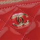 Chanel VANITY WITH CHAIN AP2199 Patent Calfskin Gold-Tone Metal Red High