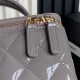 Chanel VANITY WITH CHAIN AP2199 Patent Calfskin Gold-Tone Metal Grey High