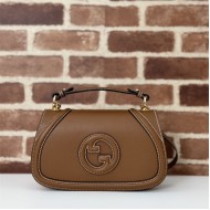 Gucci BLONDIE SMALL TOP HANDLE BAG 815714 Leather Brown High