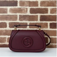 Gucci BLONDIE SMALL TOP HANDLE BAG 815714 Leather Burgundy High