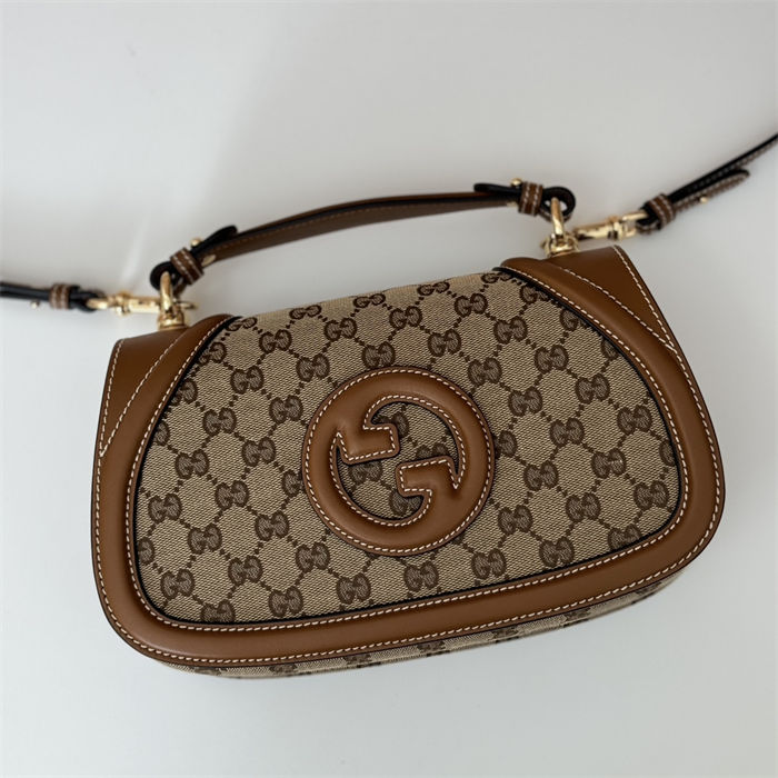 Gucci BLONDIE SMALL TOP HANDLE BAG 815714 Original GG canvas High