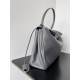 WOMEN'S RODEO LARGE HANDBAG smooth calfskin Grey High