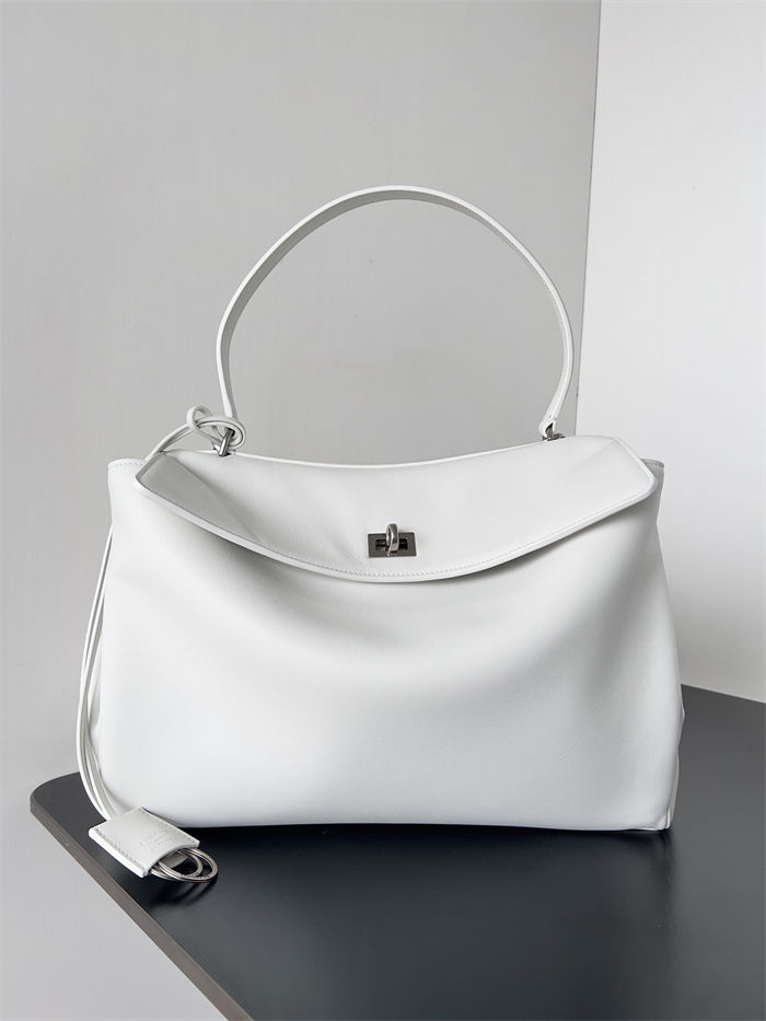 WOMEN'S RODEO MEDIUM HANDBAG smooth calfskin White High