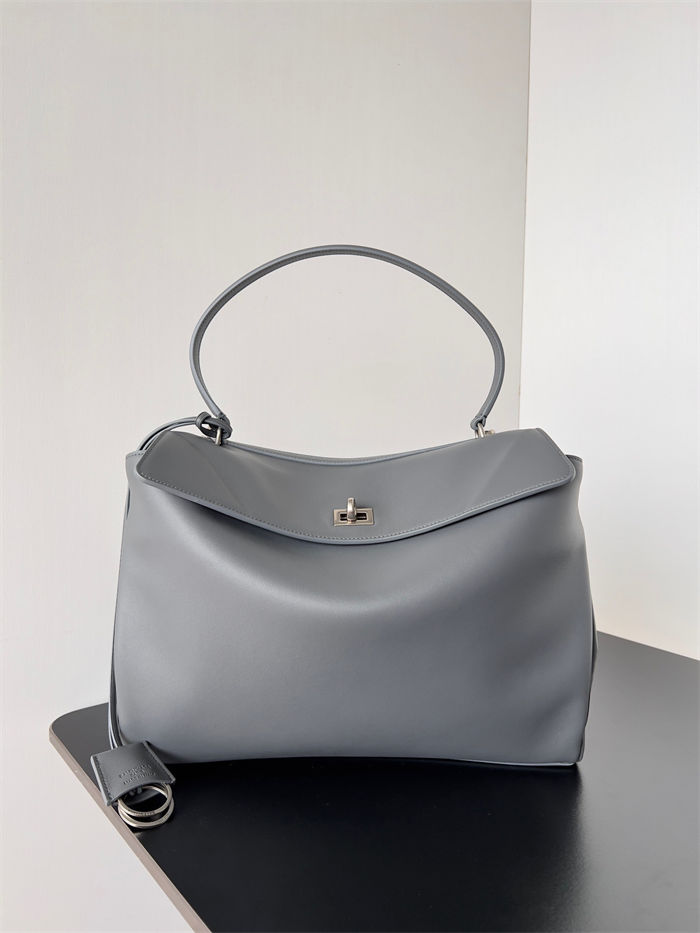 WOMEN'S RODEO MEDIUM HANDBAG smooth calfskin Grey High