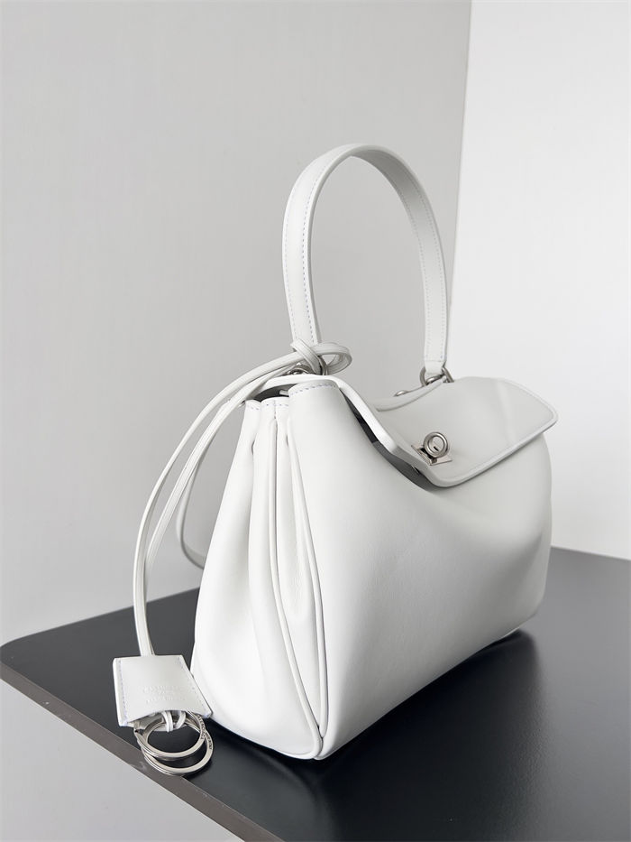 WOMEN'S RODEO SMALL HANDBAG smooth calfskin White High