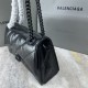 WOMEN'S CRUSH SMALL CHAIN BAG QUILTED crushed calfskin Black-Black High