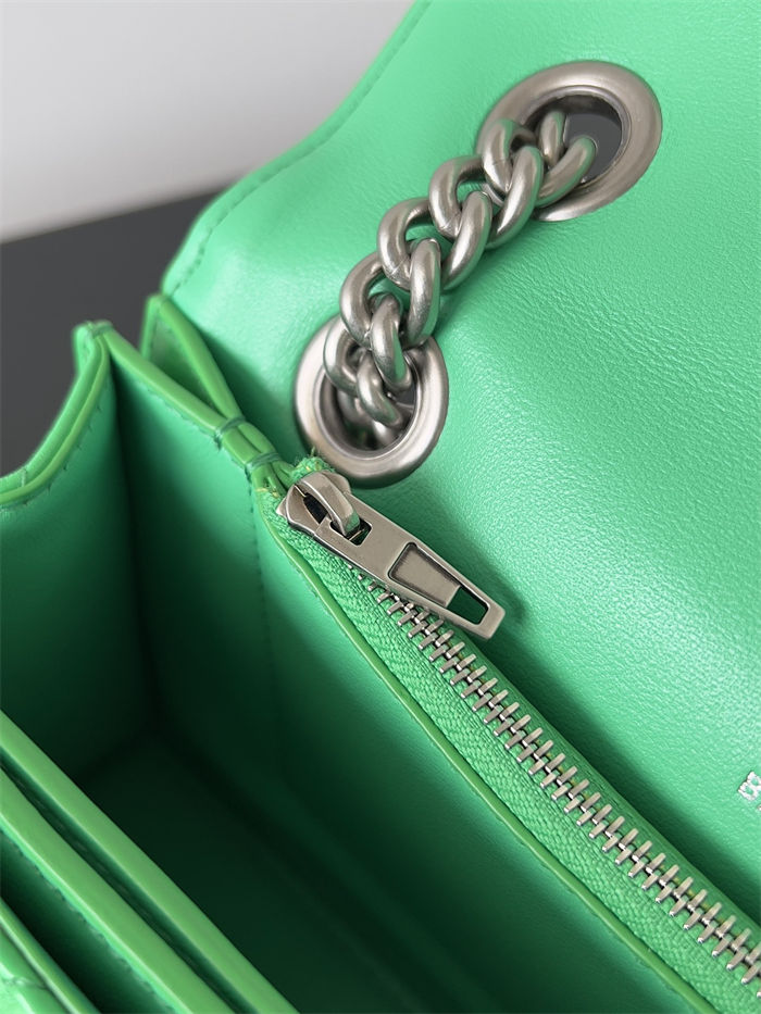 WOMEN'S CRUSH SMALL CHAIN BAG QUILTED crushed calfskin Green High