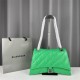 WOMEN'S CRUSH MEDIUM CHAIN BAG QUILTED crushed calfskin Green High