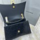 WOMEN'S CRUSH MEDIUM CHAIN BAG crushed calfskin Black High