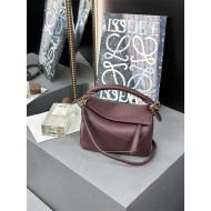 Mini Puzzle bag in classic calfskin Dark Burgundy High