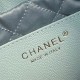 Chanel 22 MINI HANDBAG Shiny Grained Calfskin, Enamel & Gold-Tone Metal Blue AS3980 High