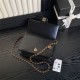 Chanel SMALL FLAP BAG AS5186 Grained Shiny Calfskin & Gold-Tone Metal Black High