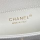 Chanel MINI FLAP BAG AS5218 Grained Shiny Calfskin & Gold-Tone Metal White High