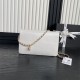 Chanel FLAP BAG AS5180 Grained Shiny Calfskin & Gold-Tone Metal White High