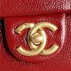 Chanel FLAP BAG AS5180 Grained Shiny Calfskin & Gold-Tone Metal Burgundy High