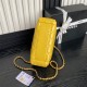 VANITY CASE AS5222 Shiny Crumpled Lambskin & Gold-Tone Metal Yellow High