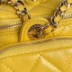 VANITY CASE AS5222 Shiny Crumpled Lambskin & Gold-Tone Metal Yellow High