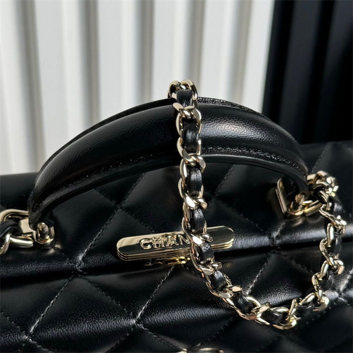 Chanel SMALL BOX BAG AS5167 Lambskin & Gold Metal Black High