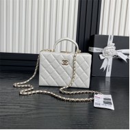 Chanel SMALL BOX BAG AS5167 Lambskin & Gold Metal White High