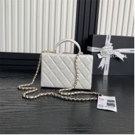 Chanel SMALL BOX BAG AS5167 Lambskin & Gold Metal White High