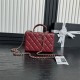 Chanel SMALL BOX BAG AS5167 Lambskin & Gold Metal Burgundy High