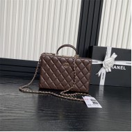 Chanel BOX BAG AS5168 Lambskin & Gold Metal Brown High