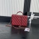 Chanel BOX BAG AS5168 Lambskin & Gold Metal Burgundy High