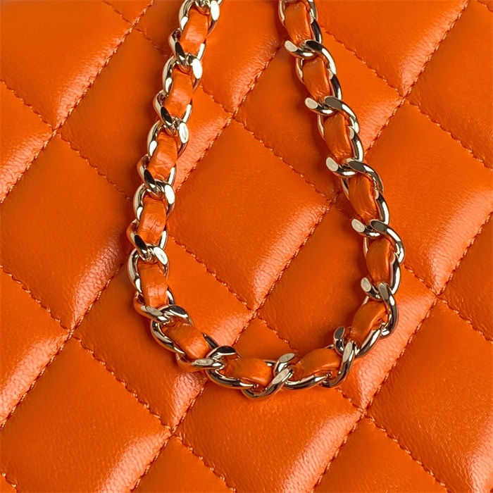 Chanel BOX BAG AS5168 Lambskin & Gold Metal Orange High