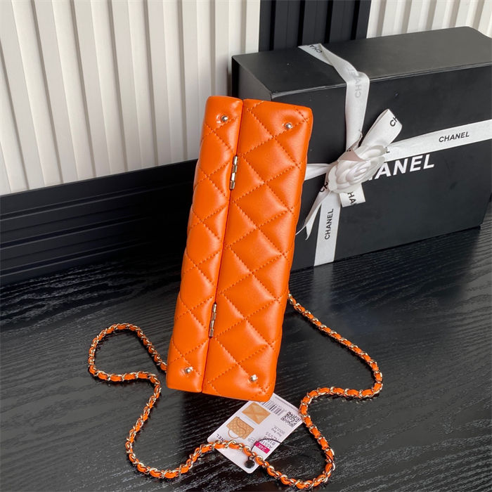 Chanel BOX BAG AS5168 Lambskin & Gold Metal Orange High